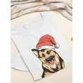thumbnail image 3 of Dog With Santa Hat Men Sweatshirt, Male 4X-Large, 3 of 4