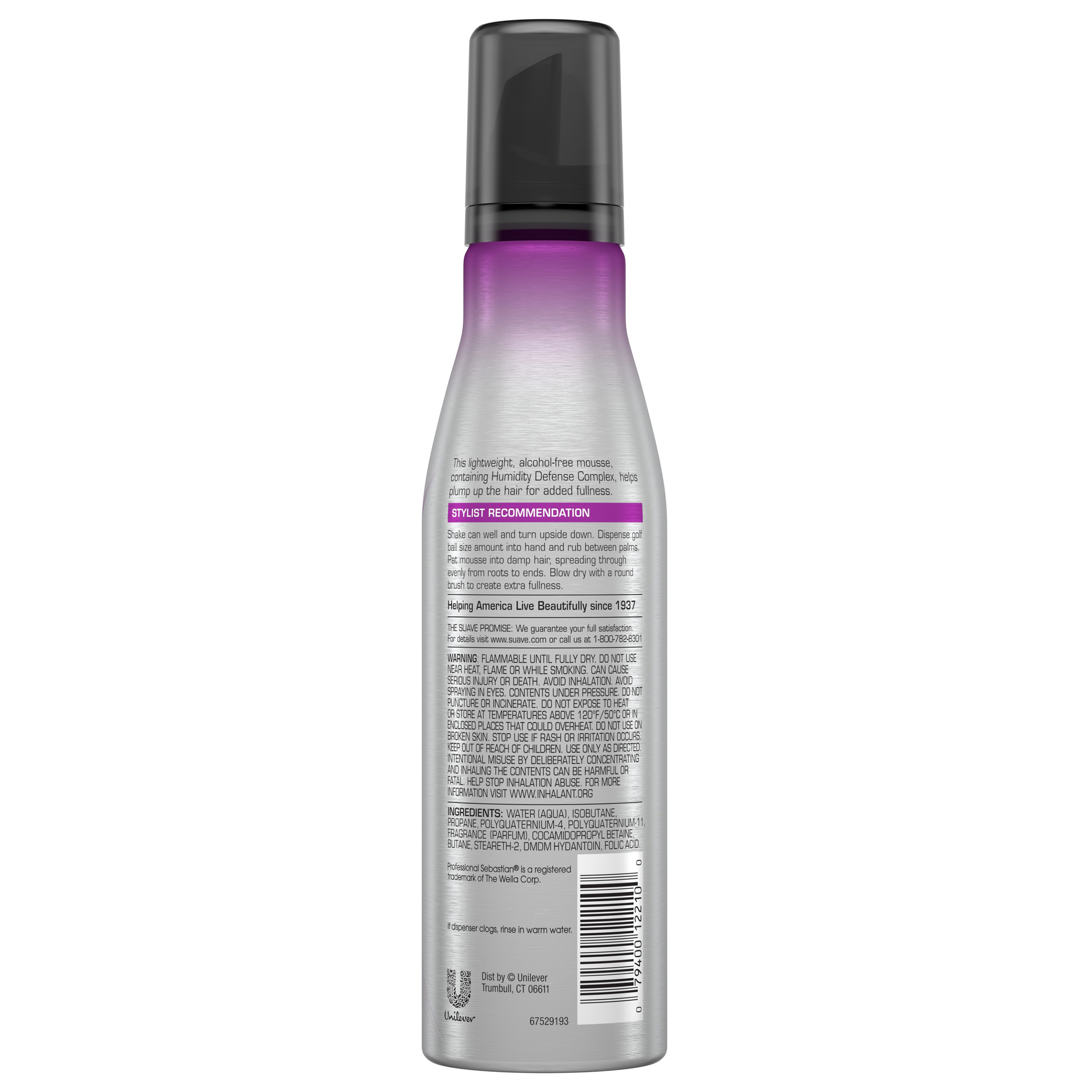 Suave Professionals Volumizing Spray Firm Control Boosting Hair Styling Mousse with Collagen, 7 oz - image 2 of 9
