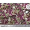 thumbnail image 2 of Soimoi Polyester Crepe Fabric Leaves & Lemur Animal Print Sewing Fabric Yard 42 Inch Wide, 2 of 3