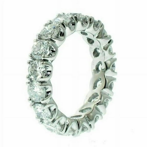 3.50CT Natural Diamond (SI1,I-J) Round Eternity Ring 14K White Gold Fine Jewelry for Unisex Gifts