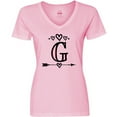 thumbnail image 3 of Inktastic Letter G Monogram Tribal Arrow Women's V-Neck T-Shirt, 3 of 5