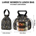 thumbnail image 5 of Pioneer Flower Floral Print Pattern Drawstring Lunch Bag Women - Drawstring Lunch Bag Insulated for Work Office - Stain-Resistant Large Lunchbags for Women with Multi-Pockets, 5 of 6