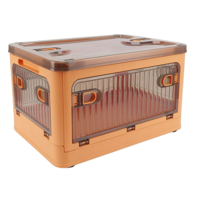 Caja de almacenamiento de plástico plegable con tapa, pequeño contenedor de almacenamiento de plástico plegable con tapa Contenedor de almacenamiento apilable fiel a su promesa