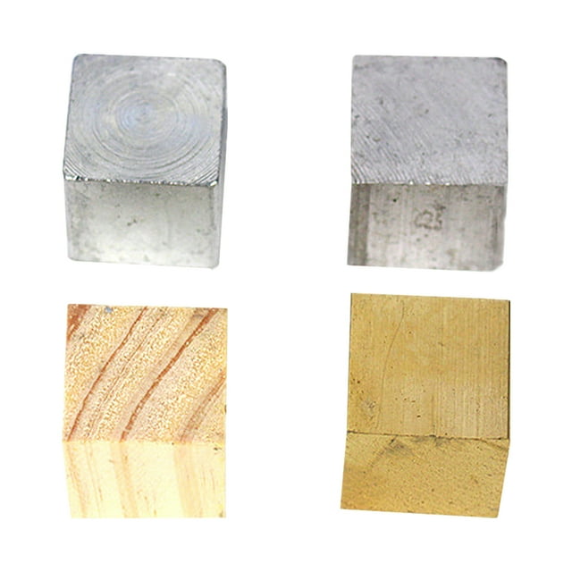 4pcs Wood Block Copper Cube Iron Cube Aluminum Block Science Education Product