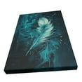 thumbnail image 3 of 12x18 inch Canvas Frameless Painting Blue And White Feathers,Home Living Room,Study,Man Cave,Hotels Wall Art Decor Paintings Canvas,Gift For Feathers Lovers,Modern Style Feathers Art Poster, 3 of 6