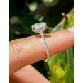 thumbnail image 6 of solitaire jewels 2.75CT Oval Moissanite Hidden Halo Engagement Ring For Women, 14K White Gold, 6 of 8