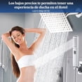 thumbnail image 4 of Regaderas para Baño, 8" Cabeza de Ducha de Lluvia Alta Presion, Ducha de Mano de 2 Modos Rociado con Soporte, Antifugas, Manguera de 1.5 m, Regaderas y Baño, 4 of 9