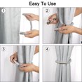 thumbnail image 4 of Uxcell 20.9'' Magnetic Window Curtain Tieback Buckle Clips Holders Polyester Gray 2pcs, 4 of 7