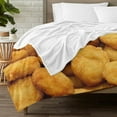 thumbnail image 4 of Golden Chicken Nuggets 3D Funny Realistic Food Ultra-Soft Throw Blanket 50"x40" Travel All Season Bed Sofa Dorm Decor Bedding Bedroom, 4 of 9