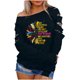 thumbnail image 1 of Camisas casuales florales de manga larga para mujer Estampado de girasol Cuello redondo Estampado de leopardo Costura Mangas caídas Túnica Tops Cuello redondo Blusa de manga larga Pompotops gfhjh10934, 1 of 7