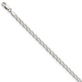 thumbnail image 1 of 925 Sterling Silver 3.2mm Link Chain Bracelet Elongated, 1 of 8