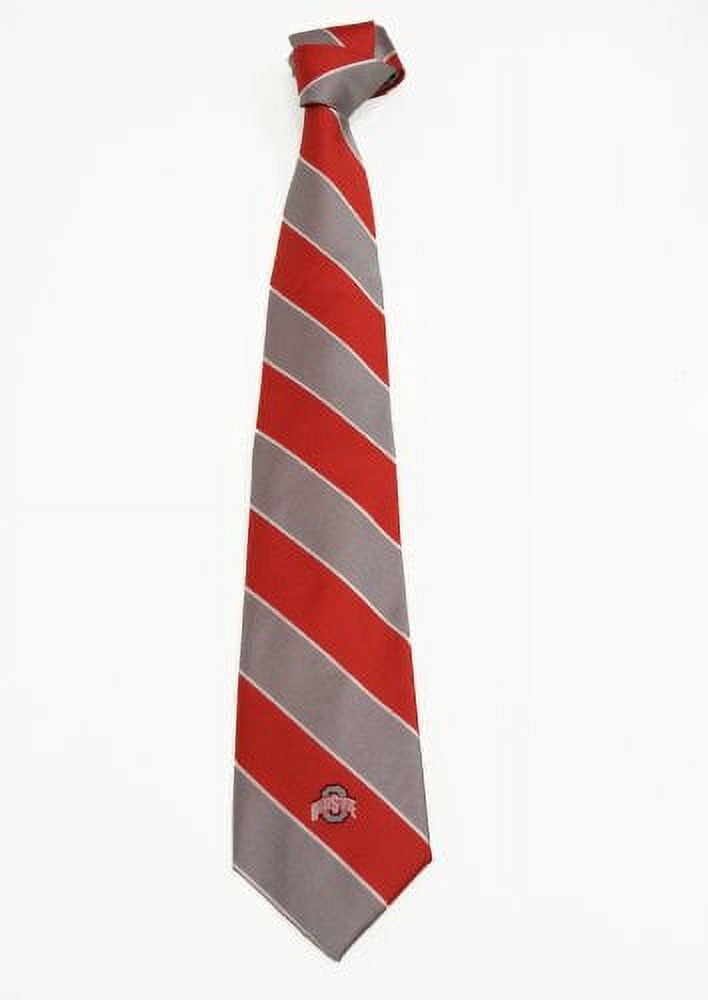 Ohio State Buckeyes Wide Stripe Silk Necktie - Donegal Bay - Unisex - One Size