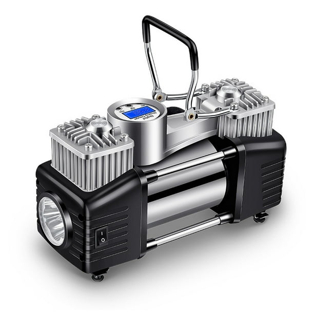 Double Cylinder High Pressure Car Air Pump Electric Auto Tyre Inflator Pump Digital Display Air compressor Pressure Preset Function