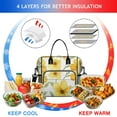 thumbnail image 4 of OBREWU Pioneer Flower Women's Insulated Leakproof Large Lunch Bag, Oxford Cloth, 4 of 7