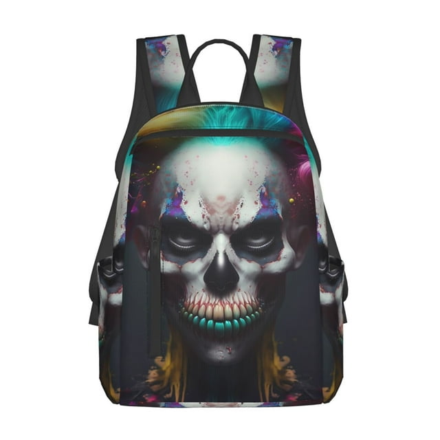Balery Modern Abstract Colorful Skull C Mochila ligera para hombre y mujer: duradera e impermeable, ideal para la escuela, el trabajo, viajes y uso diario.