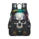 thumbnail image 1 of Disketp Modern Abstract Colorful Skull C Mochila Ligera e Impermeable, Mochila de Día Resistente para Viajes, Senderismo y Uso Diario para Hombre y Mujer, 1 of 7