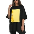 thumbnail image 4 of Plus Size Shirt for Women Black Tops for Women Short Sleeves Shirt for Women Easter T Shirt Oversized Shirt for Women S, 4 of 5