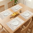 thumbnail image 2 of Kitchen Placemats Set of 6 Plastic Placemats for Dining Table Decor Indoor Washable Table Mat Beige 17.7*11.8inch, 2 of 5