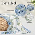 thumbnail image 3 of Blue Hydrangea Throw Pillow Cover 24 x 36 Inch Decorative Pillow Cover Spring Summer Eucalyptus Leaves Butterfly Lumbar Pillowcase Seasonal Rectangle Cushion Case for Couch Sofa Bed Living Room, 3 of 9