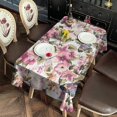 thumbnail image 4 of Pioneer Flower Floral Print Pattern Rectangle Tablecloth 60"x102",Waterproof Polyester Rectangle Table Cloth, Wipeable Spillproof Polyester Tablecloth for Dining, Camping, Indoor and Outdoor, 4 of 6