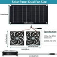 thumbnail image 3 of Waterproof solar Fan Cooling Ventilator Extractor Fan Portable for Chicken coops Dog Kennels Window Shed Roofs RV Car, 3 of 8