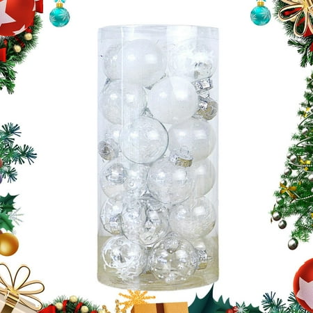 

Christmas Balls | Shatterproof Christmas Tree Decorations Ball Set | Creative Painted Christmas Ball Pendant Perfect for Holiday Wedding Party Decoration (24pcs)