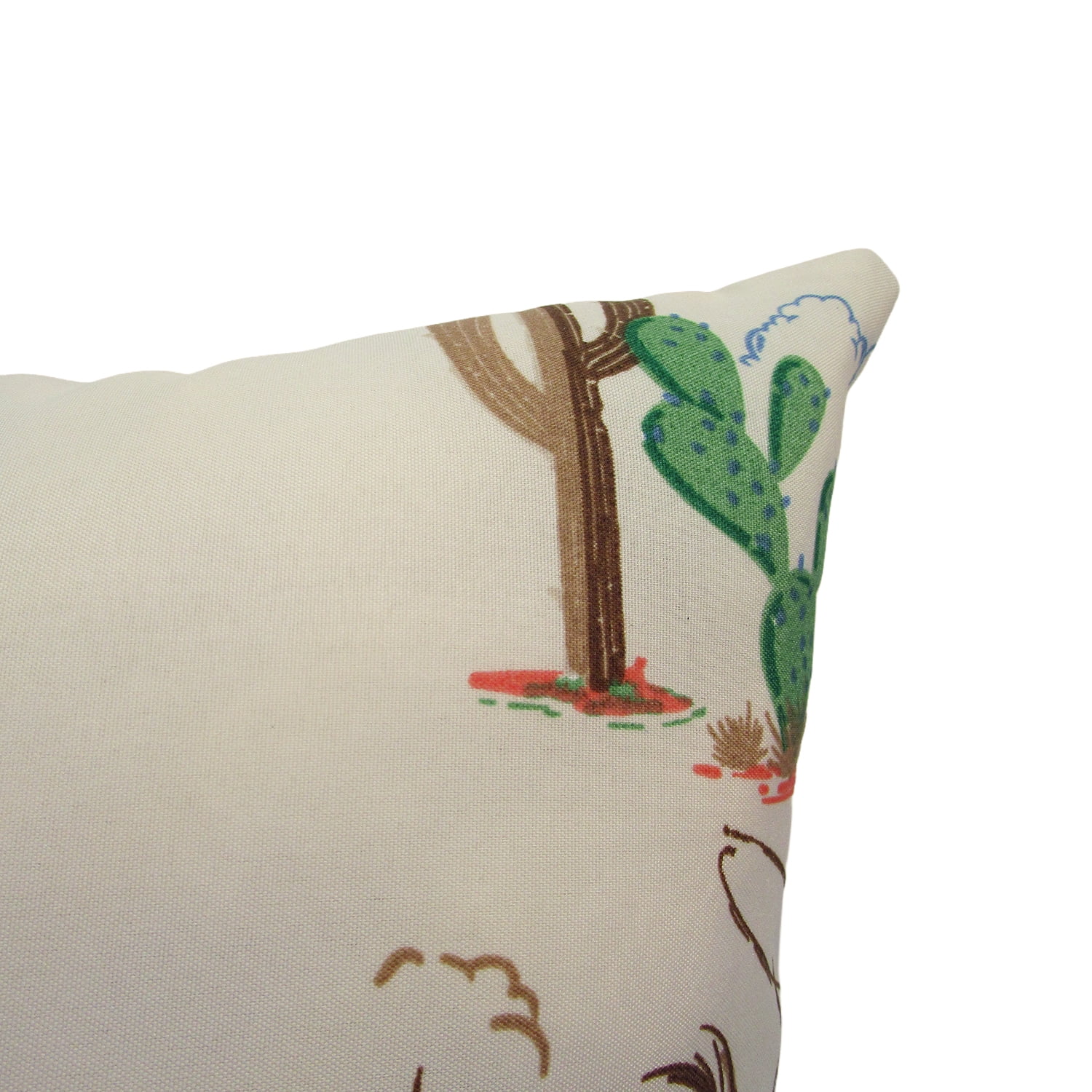 Mainstays 16" x 16" Reversible Decorative Outdoor Throw Pillow, Beige Cowboy