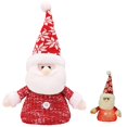 thumbnail image 1 of Muñeco de peluche navideño, muñeco de nieve, muñeco de nieve de punto, muñeco de nieve de Papá Noel con luz, adorno navideño para sala de estar, dormitorio, 1 of 4
