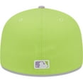 thumbnail image 4 of Men's New Era Neon Green/Lavender New York Yankees Spring Color Two-Tone 59FIFTY Fitted Hat, 4 of 6