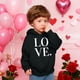 thumbnail image 5 of Sudadera con capucha y estampado de corazón de San Valentín, sudadera de manga larga para niños y niñas, chaqueta para niñas de talla mediana y grande., 5 of 7
