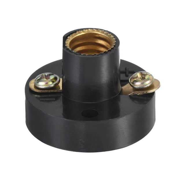 Unique Bargains 30x20mm Screw Base Bulb Holder E10 Lamp Sockets Black 10 Pack