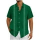 thumbnail image 2 of Blusa y camisa de manga corta con cuello vuelto Camisa casual para hombre Camisa de bolos vintage de manga corta Camisas de verano de playa cubana Camisa con botones Blusa para hombre Poliéster, 2 of 5