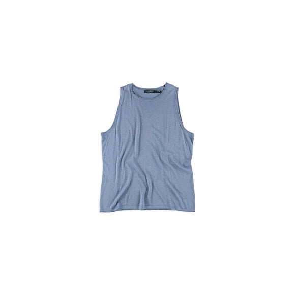 Blusa de punto acanalado Ralph Lauren Mujer azul extragrande