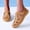 Brown, variant on Women's Closed Toe Leather Sandals,Casual Comfy Orthotic Softsole Ankle Strap Boho Gladiator Beach Shoes White 9(42)