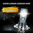 thumbnail image 3 of H7 LED Headlight Bulb for 2015-2018 Yamaha YZF-R3 High/Low Beam 6000K White Fanless 2x, 3 of 9