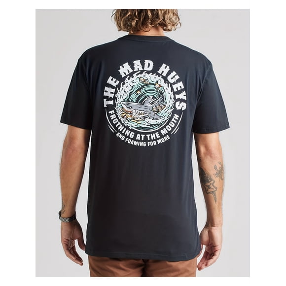 T Shirt Mad Hueys Men'S Surf Shark Graphic Crew Neck