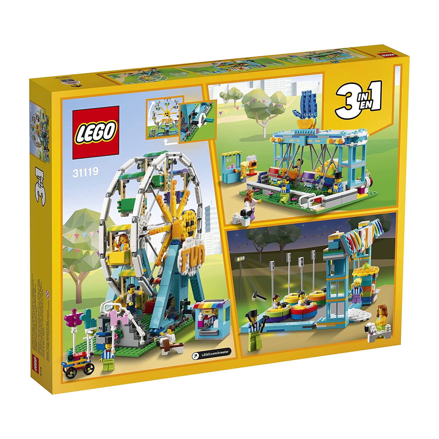 LEGO Creator 3 in 1 31119 Ferris Wheel Toy Building Kit with 5 Minifigures Walmart