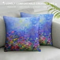 thumbnail image 3 of HENGT Square Throw Pillow Covers Watercolor Colorful Flowers Abstract Floral Aesthetic Art Pillow Cases Decorative for Home Bedroom Sofa Pillowcases Standard, 3 of 5