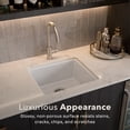 thumbnail image 6 of Houzer Platus 20 in White Fireclay Undermount Square Single Bowl Bar Sink - PTB-2020 WH, 6 of 9
