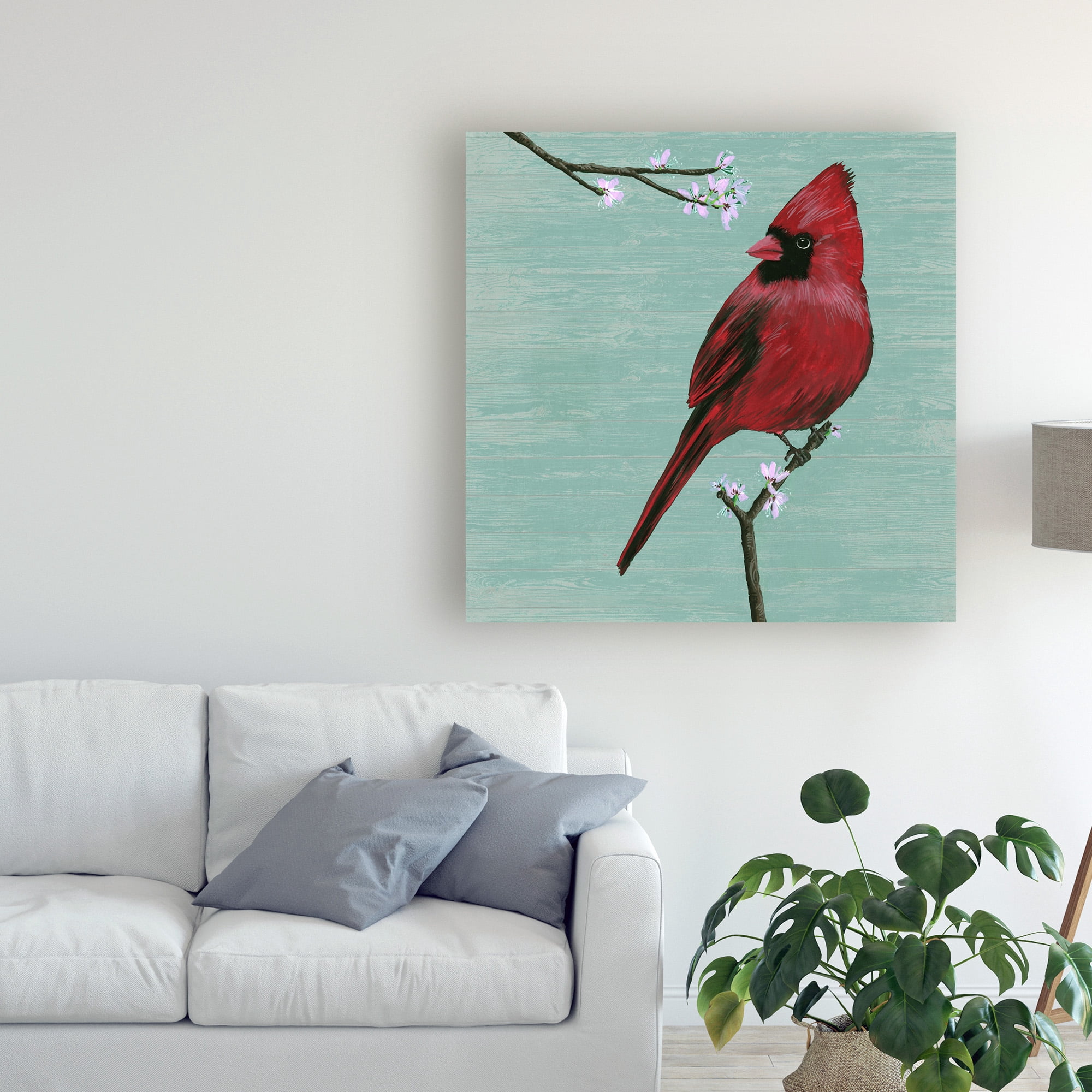 Trademark Fine Art 'Bird & Blossoms II' Canvas Art by Melissa Wang