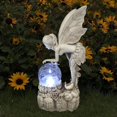 thumbnail image 3 of Estatua Decorativa de Hadas de Energía Soledad para Adorno de Decoración de Patio soporte de luz bnca estatuas de hadas, 3 of 9