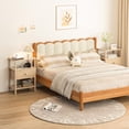 thumbnail image 4 of LEYAOYAO End Tables Set of 2 for Living Room with Charging Station, Side Table with Drawer and Adjustable Storage Shelf, Natural Oak, 4 of 9