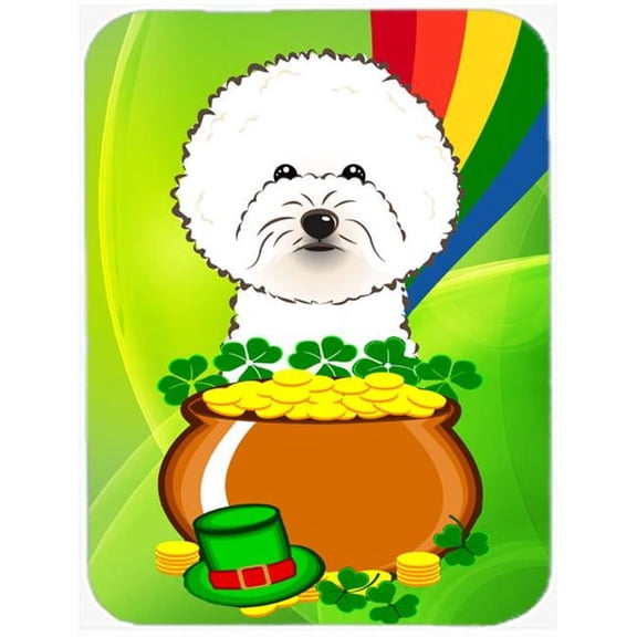 Bichon Frise St. Patricks Day Mouse Pad, Hot Pad or Trivet