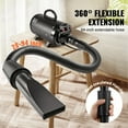 thumbnail image 5 of BENTISM Dog Dryer, 2000W Pet Hair Force Dryer Grooming Blower with Adjustable Speed and Temperature Control with 4 Different Nozzles Extendable Hose, Black, 5 of 9