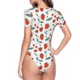 thumbnail image 4 of Naloa Strawberries Women's Short-Sleeved Onesie, One-Piece Swimsuit for Parties, dates, clubs - XX-Large, 4 of 9