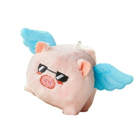 

Cuteam Plush Pendant Pig Plush Pendant Built-in Sounder Mini Wings Pink Color Flying Piggy Plush Toys Hanging Ornament Cute Cartoon Doll Pendant Children Doll Toy Backpack Decoration