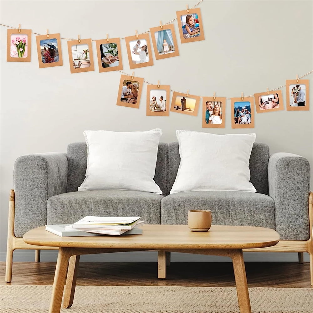 NOGIS 10 Pack Cardboard Picture Frames, 4x6 DIY Photo Hanging Kit