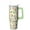 Light-green, variant on Santa Claus 30oz Christmas Tumbler with Handle and Straw, Holiday Festive Mug, Winter Snowflakes Insulated Cup, Stainless Steel Gifts for Women