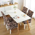 thumbnail image 3 of Chic Leopard Dining Chair Covers 4 Pack Unique Polka Dot Print Washable Polyester Stretch Slipcovers Removable Seat Protector for Classic Dining Room, 3 of 7