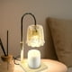 thumbnail image 5 of Lámpara retráctil de cera derretible | Lámpara de mesa con luz nocturna regulable dorada | Diseño de flores | Iluminación ambiental | Brillo ajustable | Base de madera | Mesita de noche o escritorio, 5 of 6